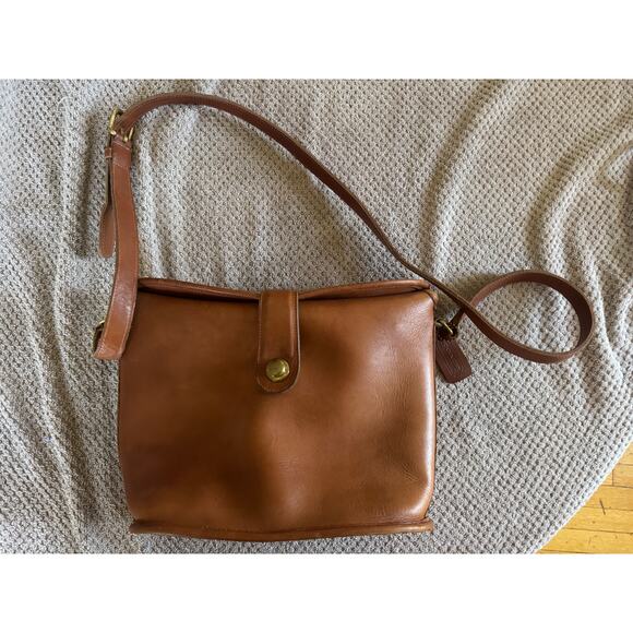 Vintage Coach Nottingham Binoculrs CrossbodyTaupe Handbag 9948 - Picture 1 of 7